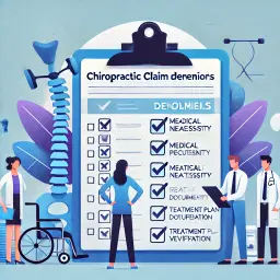 Illustration of professionals proactively identifying and resolving claim denials specific to chiropractic care with specialized knowledge of denial patterns