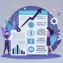 Illustration of healthcare professionals maximizing chiropractic practice reimbursements through fee schedule analysis and strategic billing
