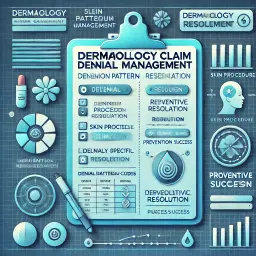 Illustration of specialized dermatology medical coding showing CPT and ICD-10 codes for Mohs surgery, biopsies, and cosmetic procedures